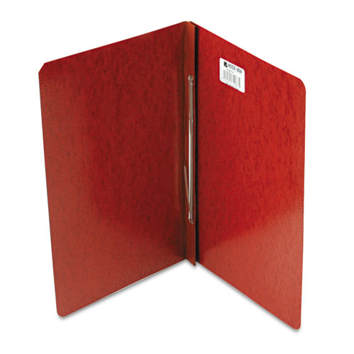 Picture of PRESSTEX Report Cover with Tyvek Reinforced Hinge, Side Bound, Two-Piece Prong Fastener, 3" Capacity, 14 x 8.5, Red/Red