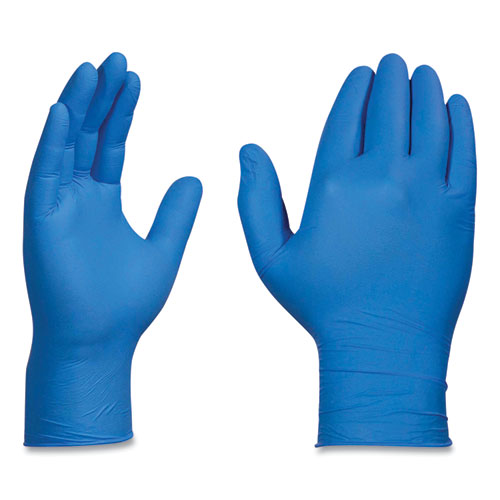 Picture of Industrial Nitrile Gloves, Powder-Free, 3 mil, Small, Blue, 100/Box, 10 Boxes/Carton