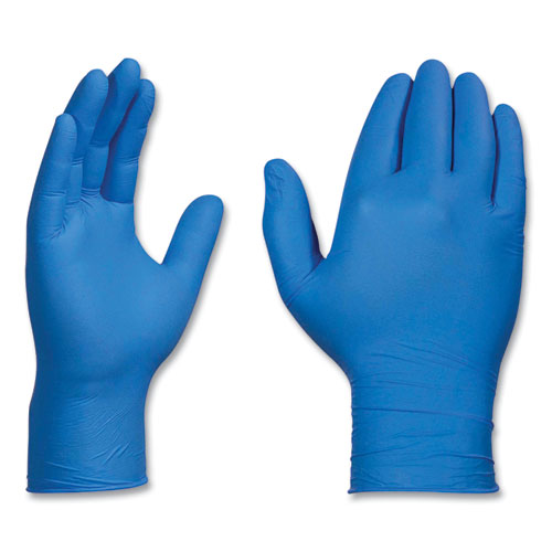 Picture of Industrial Nitrile Gloves, Powder-Free, 3 mil, Medium, Blue, 100/Box, 10 Boxes/Carton