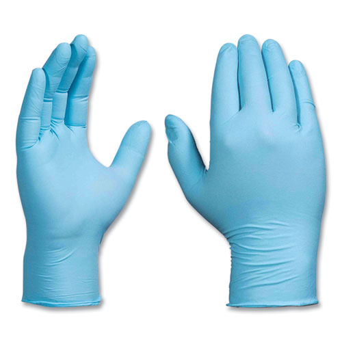 Picture of Industrial Nitrile Gloves, Powder-Free, 5 mil, Blue, Large, 100 Gloves/Box, 10 Boxes/Carton