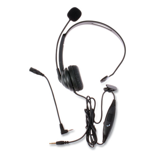 Picture of ZuM ZuM350M Monaural Over The Head Headset, Black