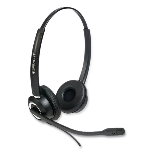 Picture of ZuM ZuMRJ9B Binaural Over The Head Headset, Black