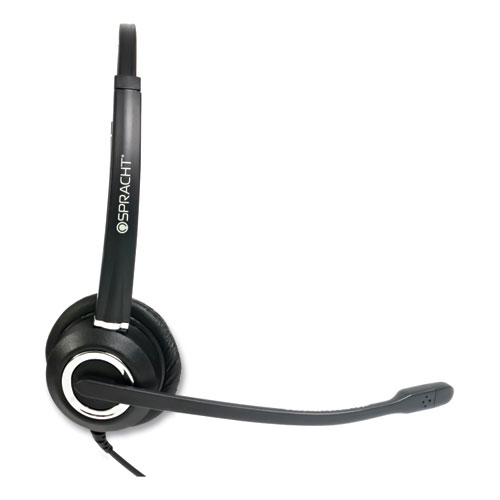 Picture of ZuM ZuMRJ9B Binaural Over The Head Headset, Black