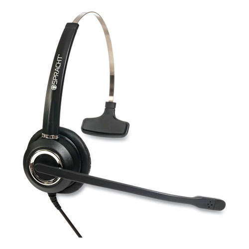 Picture of ZuM ZuMRJ9M Monaural Over The Head Headset, Black