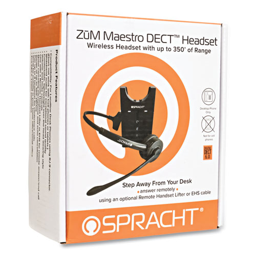 Picture of ZuM Maestro DECT Monaural Over The Head Headset, Black