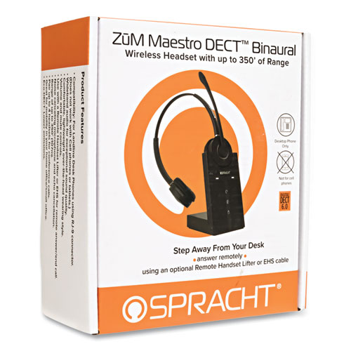 Picture of ZuM Maestro DECT Binaural Over The Head Headset, Black