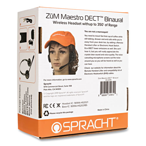 Picture of ZuM Maestro DECT Binaural Over The Head Headset, Black