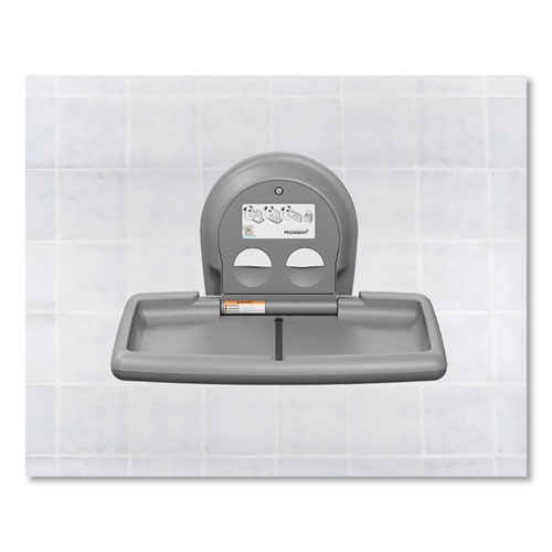 Picture of Baby Changing Station, Wall Horizontal Mount, 36.5 x 21.25, Gray