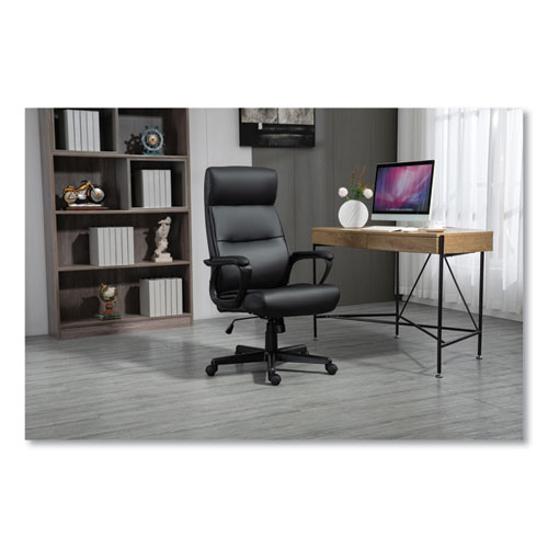 Picture of Alera Oxnam Series High-Back Task Chair, Supports Up to 275 lbs, 17.56" to 21.38" Seat Height, Black Seat/Back, Black Base