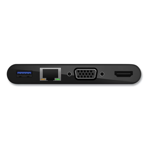 Picture of USB-C Multimedia + Charge Adapter, 4K HDMI/USB-A/USB-C/VGA, 4.9 ft, Black