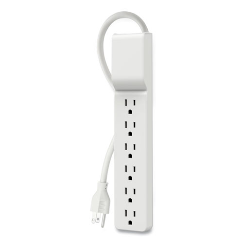 Picture of Home/Office Surge Protector, 6 AC Outlets, 6 ft Cord, 720 J, White