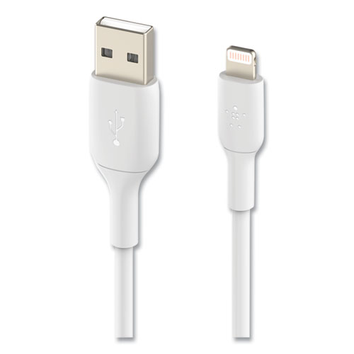 Picture of BOOST CHARGE Apple Lightning to USB-A ChargeSync Cable, 9.8 ft, White