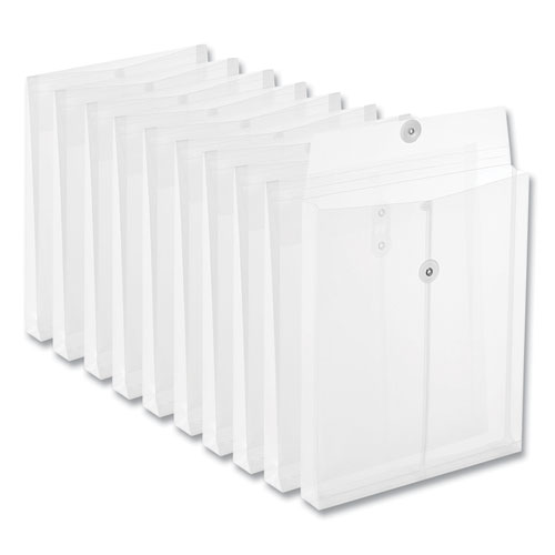 Picture of Top Opening Poly Envelopes, 1.25" Expansion, Letter Size, Clear, 10/Pack