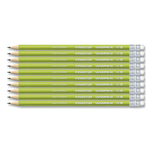 Picture of Wopex Extruded Pencil, HB (#2), Black Lead, Green Barrel, 10/Pack