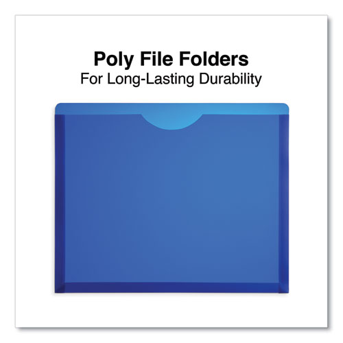 Picture of Expanding Poly File Jackets, 1 Section, Straight Tab, Letter Size, Assorted, 10/Pack