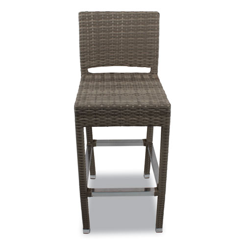 Picture of Gama Series Barstools, Supports Up to 300 lb, 31.25" Seat Height, Ivory Seat, Ivory Back, Ivory Base