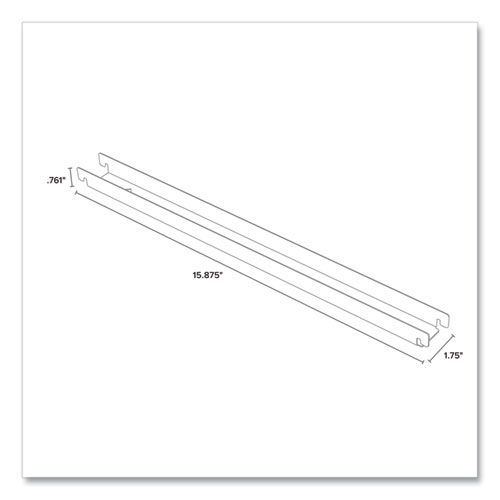 Picture of Two Row Hangrails for Alera 30" and 36" Wide Lateral Files, Aluminum, 4/Pack