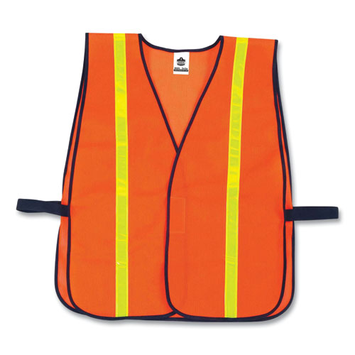 8040HL+Non-Certified+Hi-Gloss+Vest%2C+Polyester%2C+One+Size+Fits+Most%2C+Orange