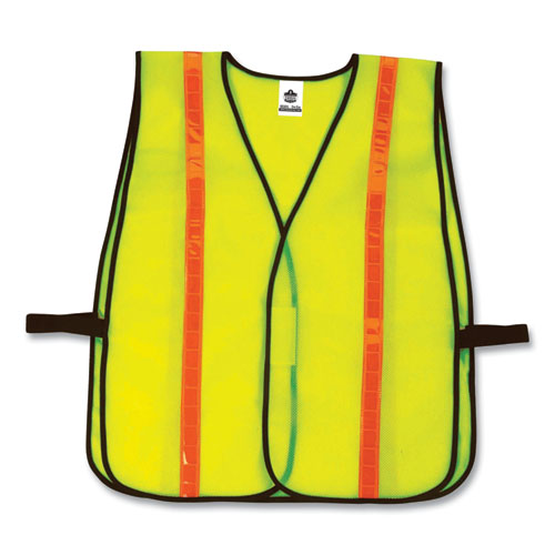 GloWear+8040HL+Non-Certified+Hi-Gloss+Vest%2C+Polyester%2C+One+Size+Fits+Most%2C+Lime