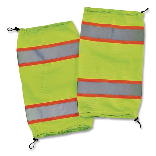 Picture of GloWear 8009 Class E Two-Tone Mesh Leg Gaiters, One Size Fits Most, Lime