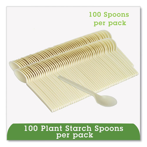 Picture of EcoSense Renewable Plant Starch Cutlery, Spoon, 7", 50/Pack