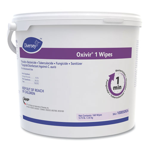 Picture of Oxivir 1 Wipes, 1-Ply, 11 x 12, 160/Canister, 4 Canisters/Carton