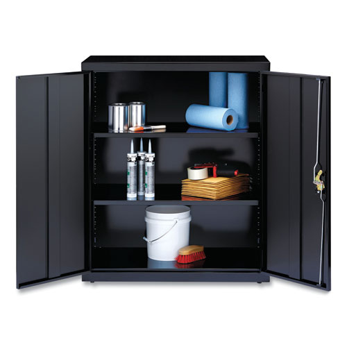 Picture of Economy Assembled Storage Cabinets, 3 Shelves, 36" x 18" x 42", Black