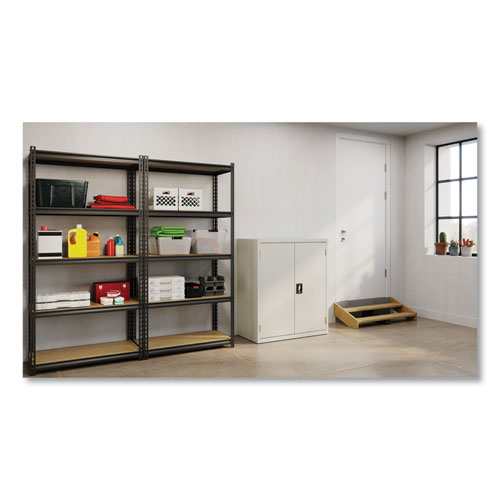 Picture of Economy Assembled Storage Cabinets, 3 Shelves, 36" x 18" x 42", Light Gray