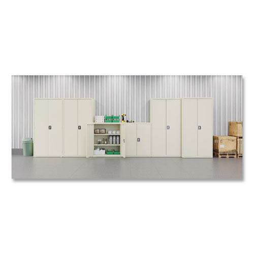 Picture of Economy Assembled Storage Cabinets, 3 Shelves, 36" x 18" x 42", Putty