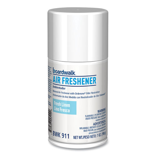 Picture of Metered Air Freshener Refill, Fresh Linen Scent, 7 oz Aerosol Spray, 12/Carton