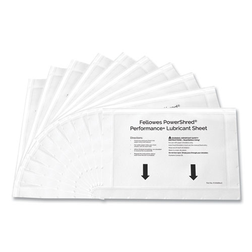 Picture of Powershred Performance+ Lubricant Sheets, 8.5 x 6, 10/Pack