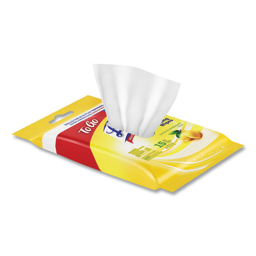 Picture of Disinfecting Wipes Flatpacks, 1-Ply, 6.69 x 7.87, Lemon and Lime Blossom, White, 15 Wipes/Flat Pack, 24 Flat Packs/Carton