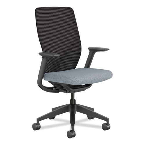 Picture of Flexion Mesh Back Task Chair, Supports Up to 300 lb, 14.81" to 19.7" Seat Height, Black/Basalt