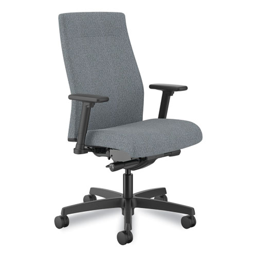 Picture of Ignition 2.0 Fabric Upholstered Mid-Back Task Chair with Adjustable T-Arms, 17" to 21.25" Seat Height, Basalt Seat/Back