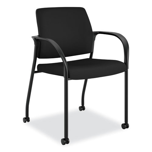 Picture of Ignition Series Guest Chair with Arms, Polyester Fabric Seat, 25" x 21.75" x 33.5", Black
