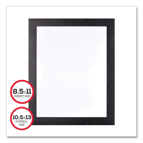 Picture of Self Adhesive Sign Holders, 8.5 x 11 Insert, Clear with Black Border, 2/Pack