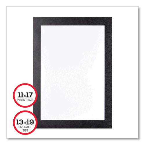 Picture of Self Adhesive Sign Holders, 11 x 17 Insert, Clear with Black Border, 2/Pack