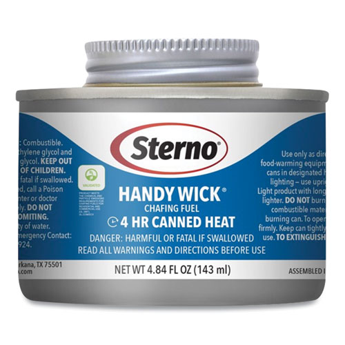 Picture of Handy Wick Chafing Fuel, Methanol, 4 Hour Burn, 4.84 oz Can, 24/Carton