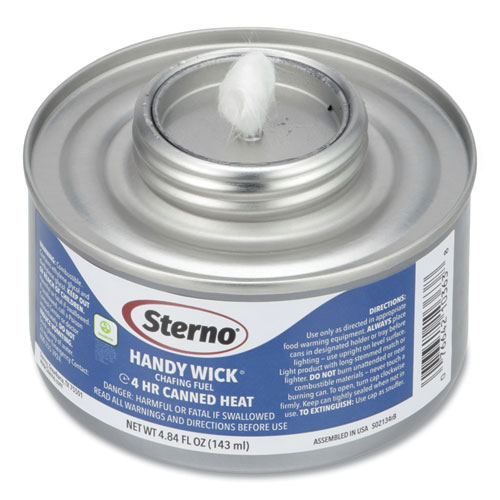 Picture of Handy Wick Chafing Fuel, Methanol, 4 Hour Burn, 4.84 oz Can, 24/Carton