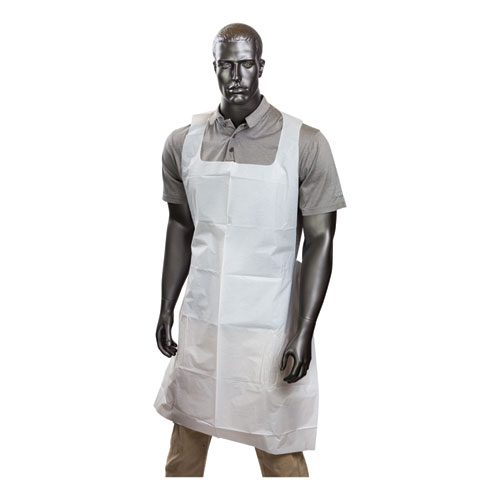 Picture of Poly Apron, 28 x 46, One Size Fits All, White, 500/Carton