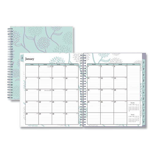 Picture of Rue Du Flore Monthly Planner, Rue Du Flore Artwork, 10 x 8, Jade/Lavender Cover, 12-Month (Jan to Dec): 2024