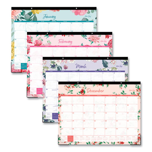 Reflections+Desk+Pad+Calendar%2C+Floral+Artwork%2C+22+x+17%2C+Assorted+Sheet+Colors%2C+Black+Binding%2C+12-Month+%28Jan+to+Dec%29%3A+2025