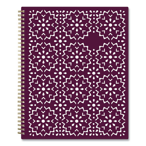 Picture of Gili Weekly/Monthly Planner, Jewel Tone Artwork, 11 x 8.5, Plum Cover, 12-Month (Jan to Dec): 2025