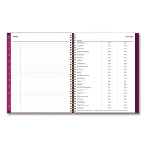 Picture of Gili Weekly/Monthly Planner, Jewel Tone Artwork, 11 x 8.5, Plum Cover, 12-Month (Jan to Dec): 2025