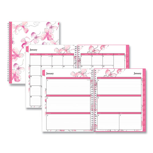 Picture of Breast Cancer Awareness Create-Your-Own Cover Weekly/Monthly Planner, Orchid Artwork, 11 x 8.5, 12-Month (Jan-Dec): 2024