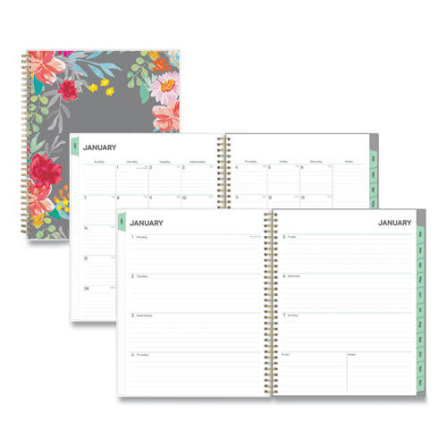Picture of Sophie Frosted Weekly/Monthly Planner, Sophie Floral Artwork, 11 x 8.5, Multicolor Cover, 12-Month (Jan to Dec): 2024