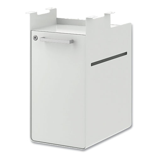 Picture of Fuse Undermount Storage Pedestal, 1 Shelf/1 Cubby, Left/Right Orientation, White, 10 x 14.37 x 20