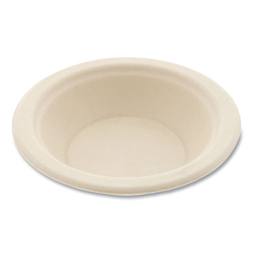Picture of Bagasse PFAS-Free Dinnerware, Round Bowl, 12 oz, Tan, 1,000/Carton