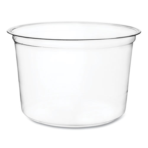 Picture of Round Deli Pots, 16 oz, 4.6 Diameter x 3"h, Clear, Plastic, 500/Carton