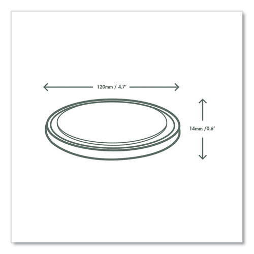 Picture of Round Deli Pot Lids, Compostable, For 8 oz to 32 oz Deli Containers, Plastic, 500/Carton